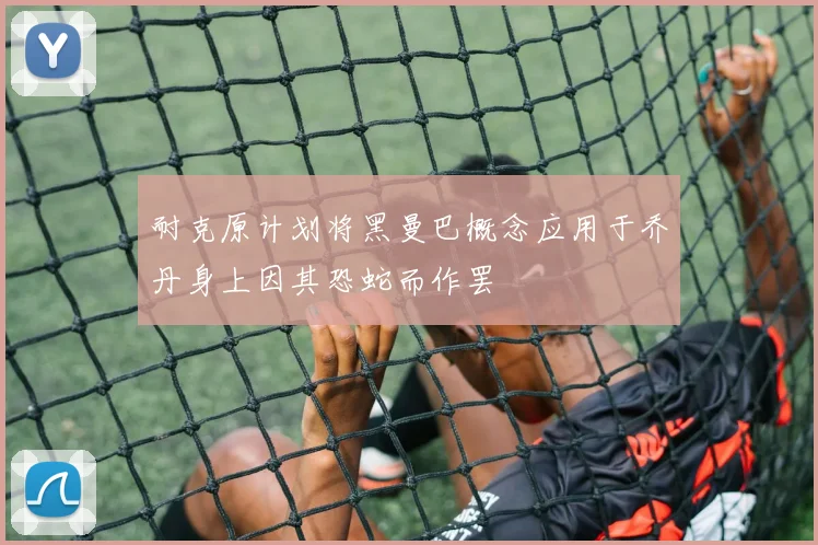 耐克原计划将黑曼巴概念应用于乔丹身上因其恐蛇而作罢